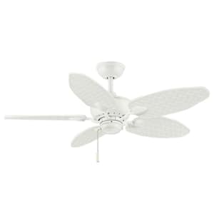 Largo 48 in. Indoor/Outdoor Matte White Wet Rated Downrod Ceiling Fan with Reversible Motor