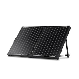 100-Watt 12-Volt Monocrystalline Off-Grid Portable Foldable 50-Watt Solar Panel Suitcase Built-in Kickstand (2-Pieces)
