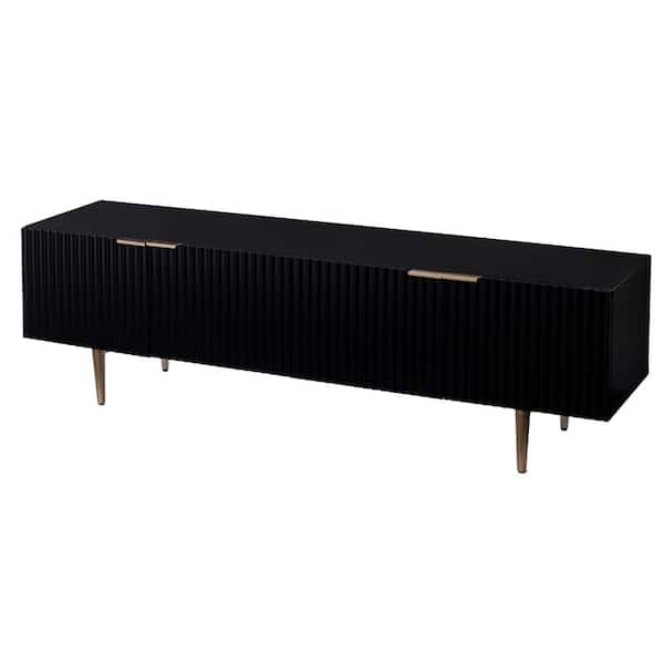 Southern Enterprises Pilston Black 4-Door Media Storage