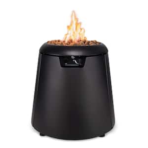 Customizable 27.4 in. Propane Fire Pit Table - Includes Tabletop Insert and Lava Rocks, Black