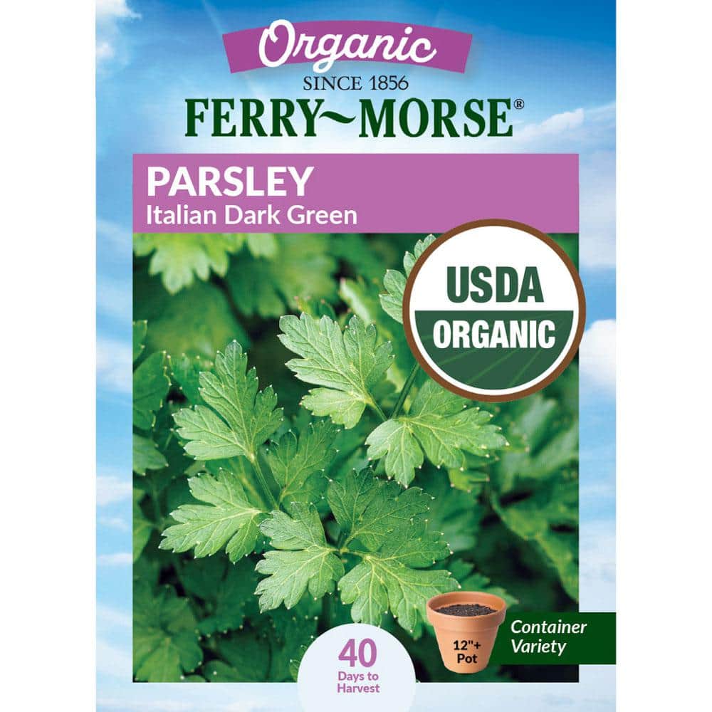 Ferry-Morse Organic Parsley Italian Dark Green Herb Seeds 9842