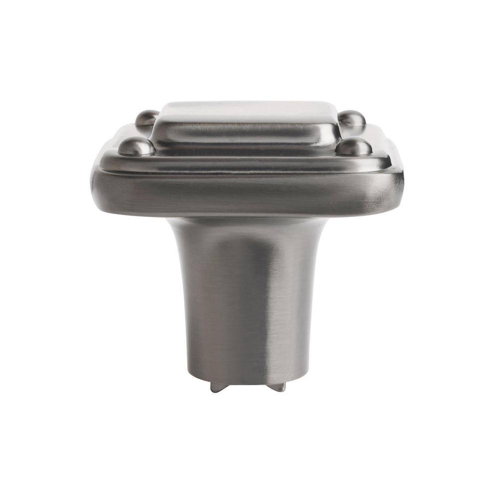 1-3/16" Square Black Brushed Nickel Cabinet Knob