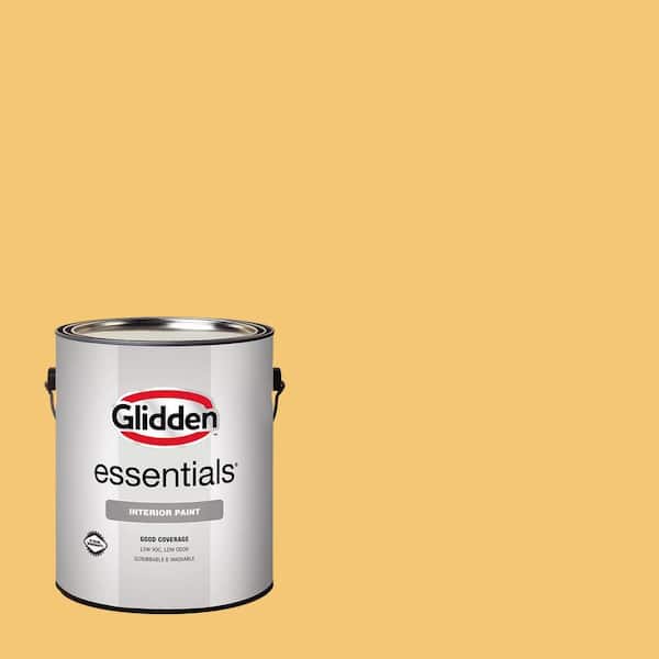 Glidden Essentials 1 gal. PPG1209-4 Yukon Gold Flat/Matte Interior Paint