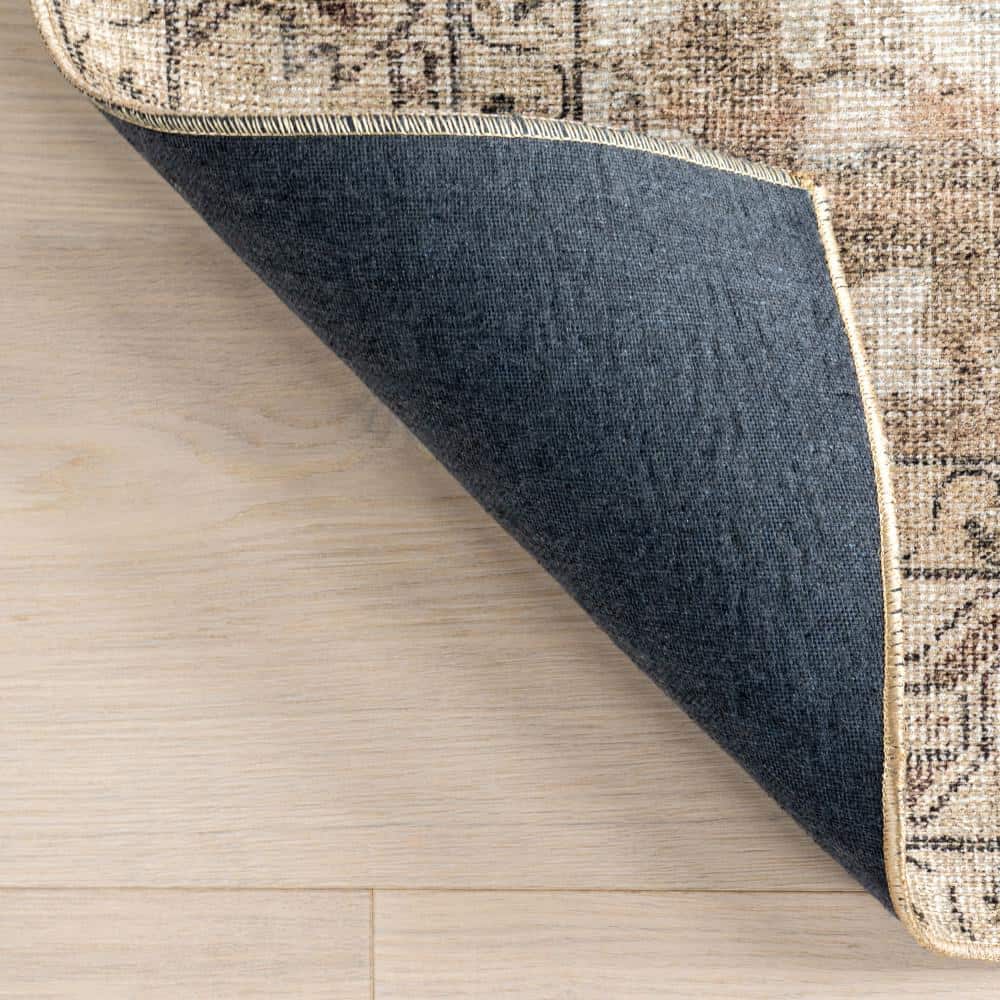 Hillstone Beige and Brown Rectangular Synthetic Area Rug
