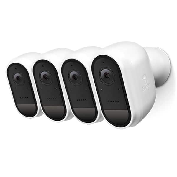 Swann Refurbished Wire-Free Cam Battery Wireless Indoor/Outdoor Standard Security Camera with Face Recognition, White (4-Pack)
