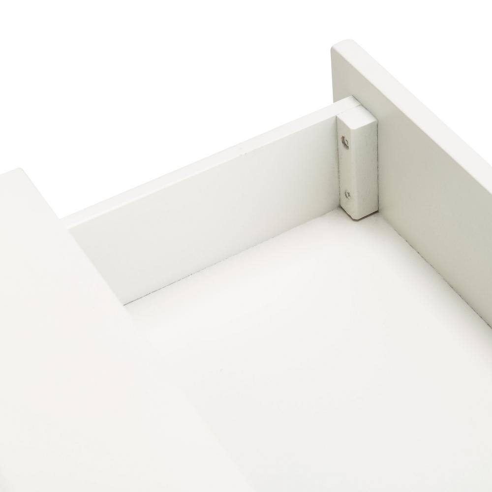 Cove Chic White/Gold Rectangular Storage Accent Table