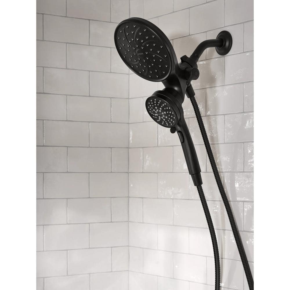 Matte Black Lever Handle Wall Mounted Tub and Shower Faucet