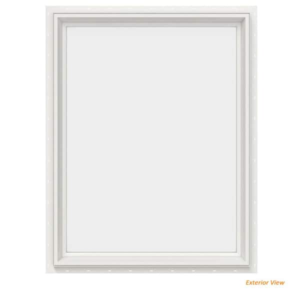 29.5 in. x 35.5 in. V-2500 Series White Vinyl Picture Window w/ Low-E 366 Glass