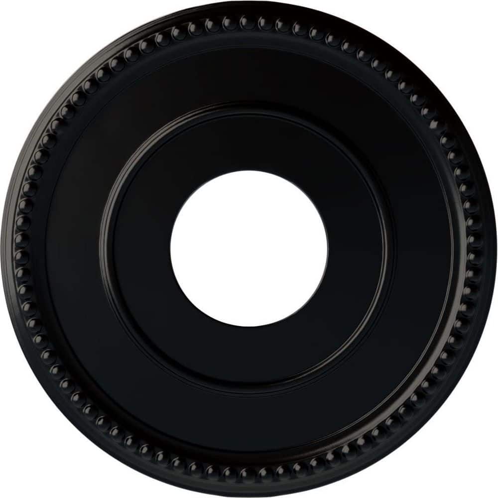 Jet Black Hand-Painted Polyurethane Ceiling Medallion