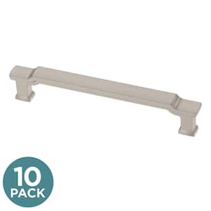 Scalloped Footing 5-1/16 in. (128 mm) Satin Nickel Drawer Pull (10-Pack)