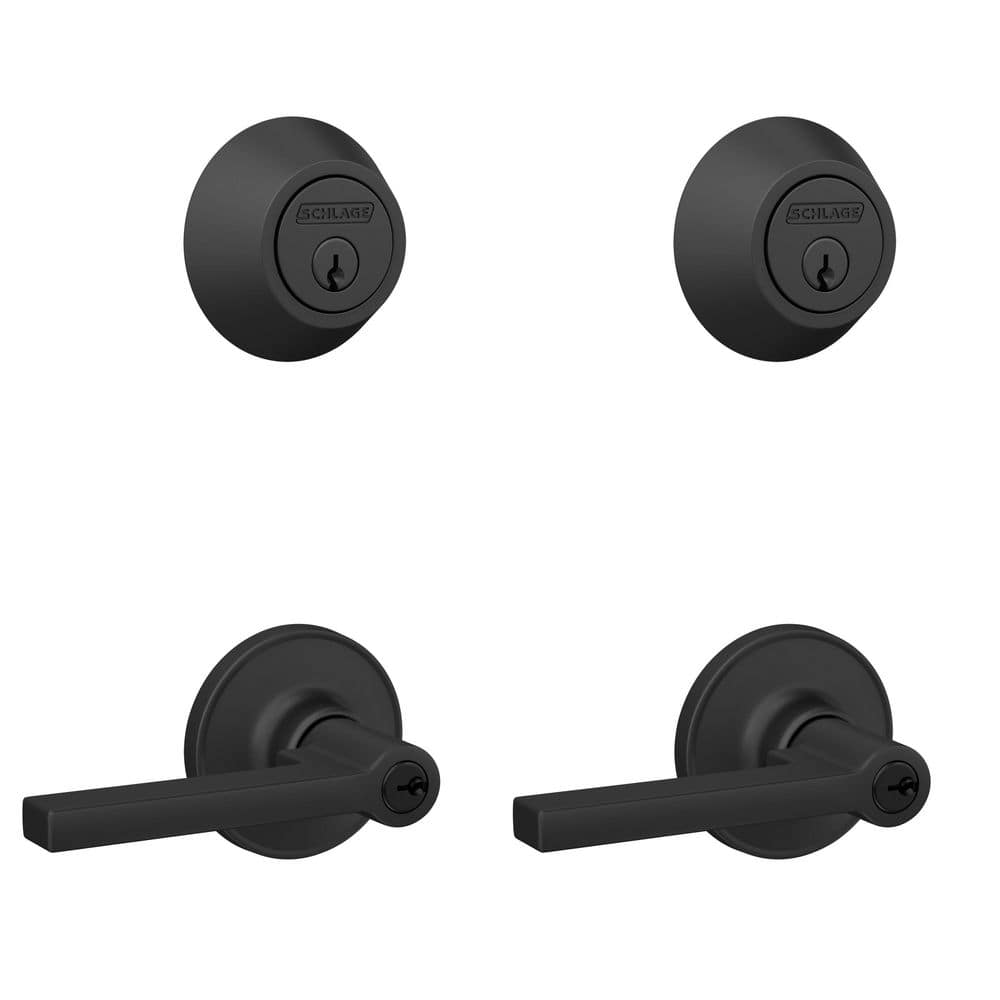 Hendrix Matte Black Single Cylinder Deadbolt and Keyed Entry Door Handle Project Pack price history on PriceWatchPro