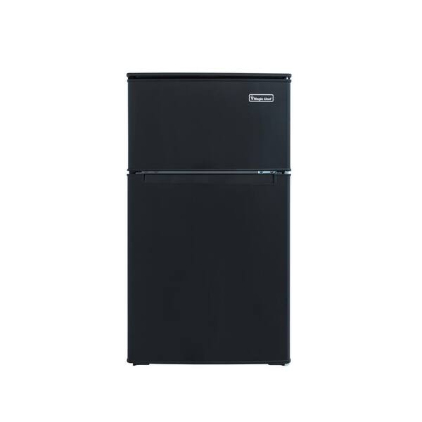 Magic Chef 3 1 Cu Ft Mini Fridge In Black And 0 7 Cu Ft Microwave Combo Hmdr310be The Home Depot