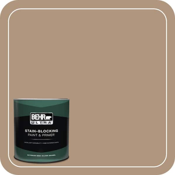 BEHR ULTRA 1 qt. Home Decorators Collection #HDC-WR14-3 Roasted Hazelnut Semi-Gloss Enamel Exterior Paint & Primer