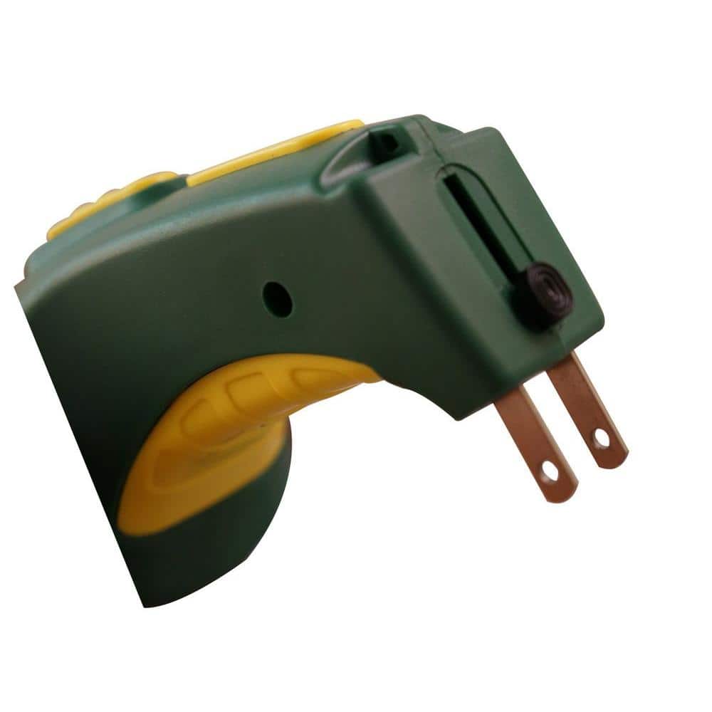 Green and Yellow Rechargeable LED Flashlight with Nonslip Grip