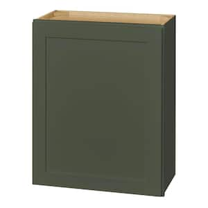 Avondale 24 in. W x 12 in. D x 30 in. H Ready to Assemble Plywood Shaker Wall Kitchen Cabinet in Fern Green