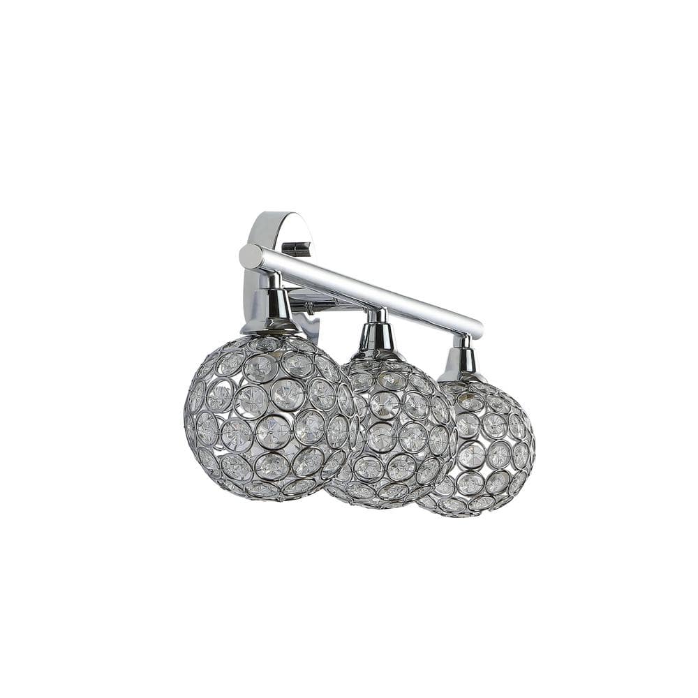 Maeve 8" Chrome and Clear Glass Outdoor Vanity Light