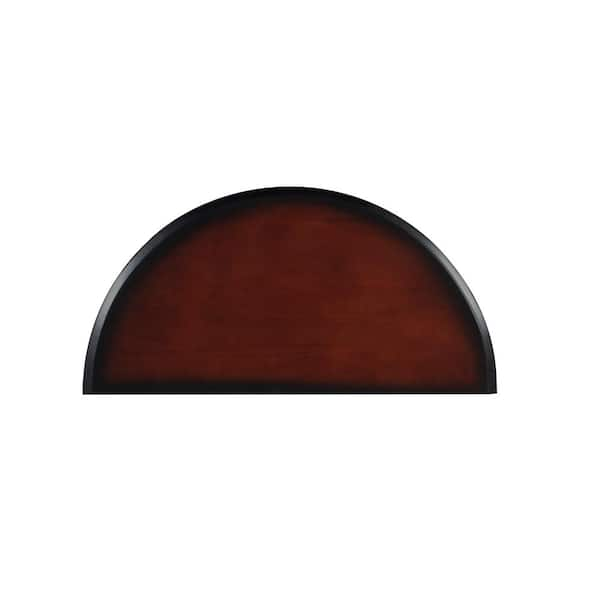 Linon Home Decor Osborne 26 in. Black/Cherry Half Moon Wood