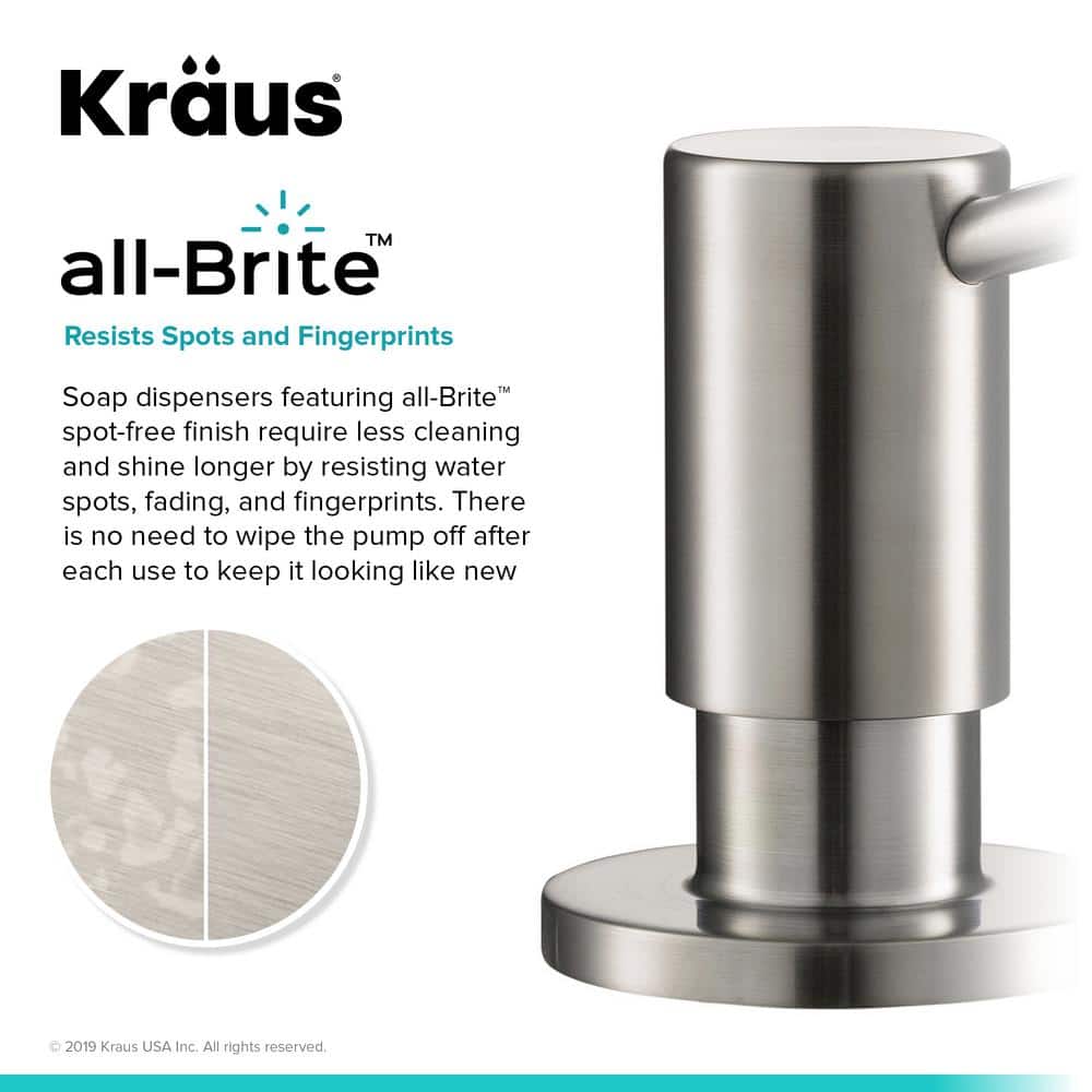 Spot Free Stainless Steel Modern Soap and Lotion Dispenser