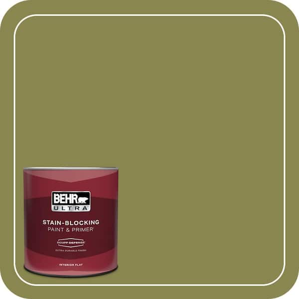 BEHR ULTRA 1 qt. #T15-18 Snap Pea Green Extra Durable Flat Interior Paint & Primer