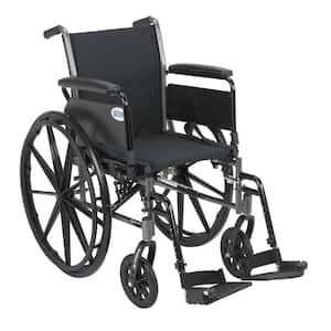 Cruiser III Wheelchair with Flip Back Removable Arms, Full Arms and Swing Away Footrests