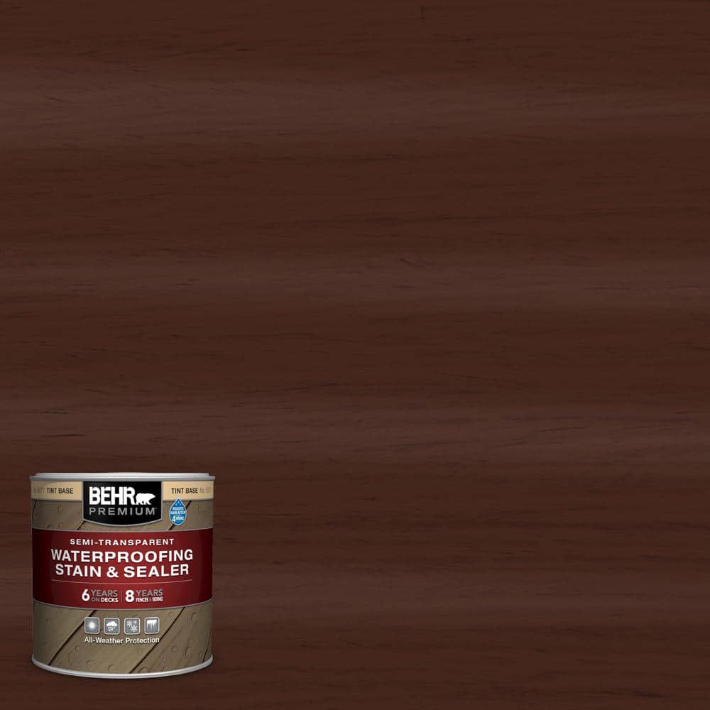 8 oz. #ST-117 Russet Semi-Transparent Waterproofing Exterior Wood Stain and