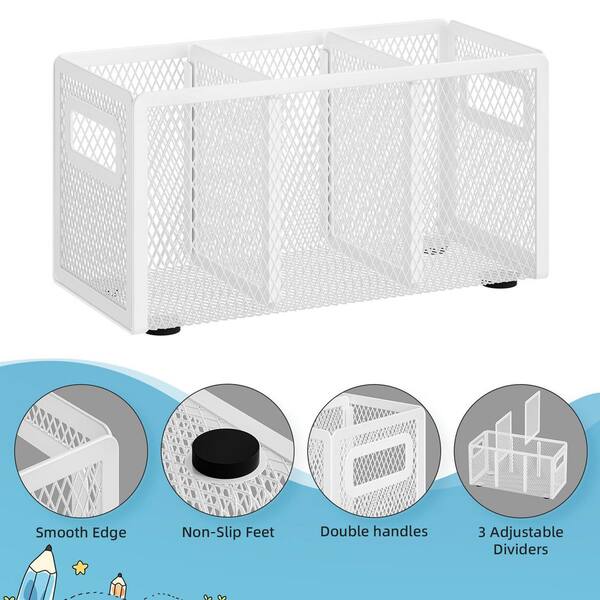 Pen Pencil Holder Desk Organizer Mesh Metal Office Supplies, Black - View #2