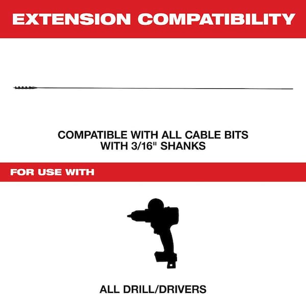 3/16 in. x 54 in. Cable Bit Extension