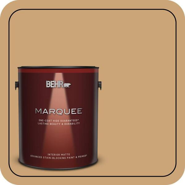 BEHR MARQUEE 1 gal. Home Decorators Collection #HDC-AC-13 Butter Nut One-Coat Hide Matte Interior Paint & Primer