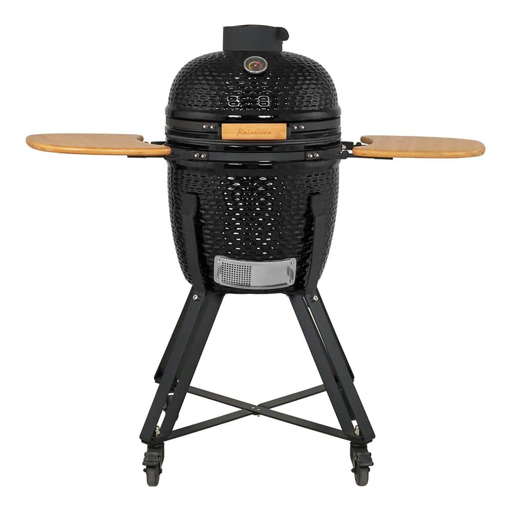 Kalamera 18 in. Kamado Ceramic Charcoal Grill in Black KOG18B The