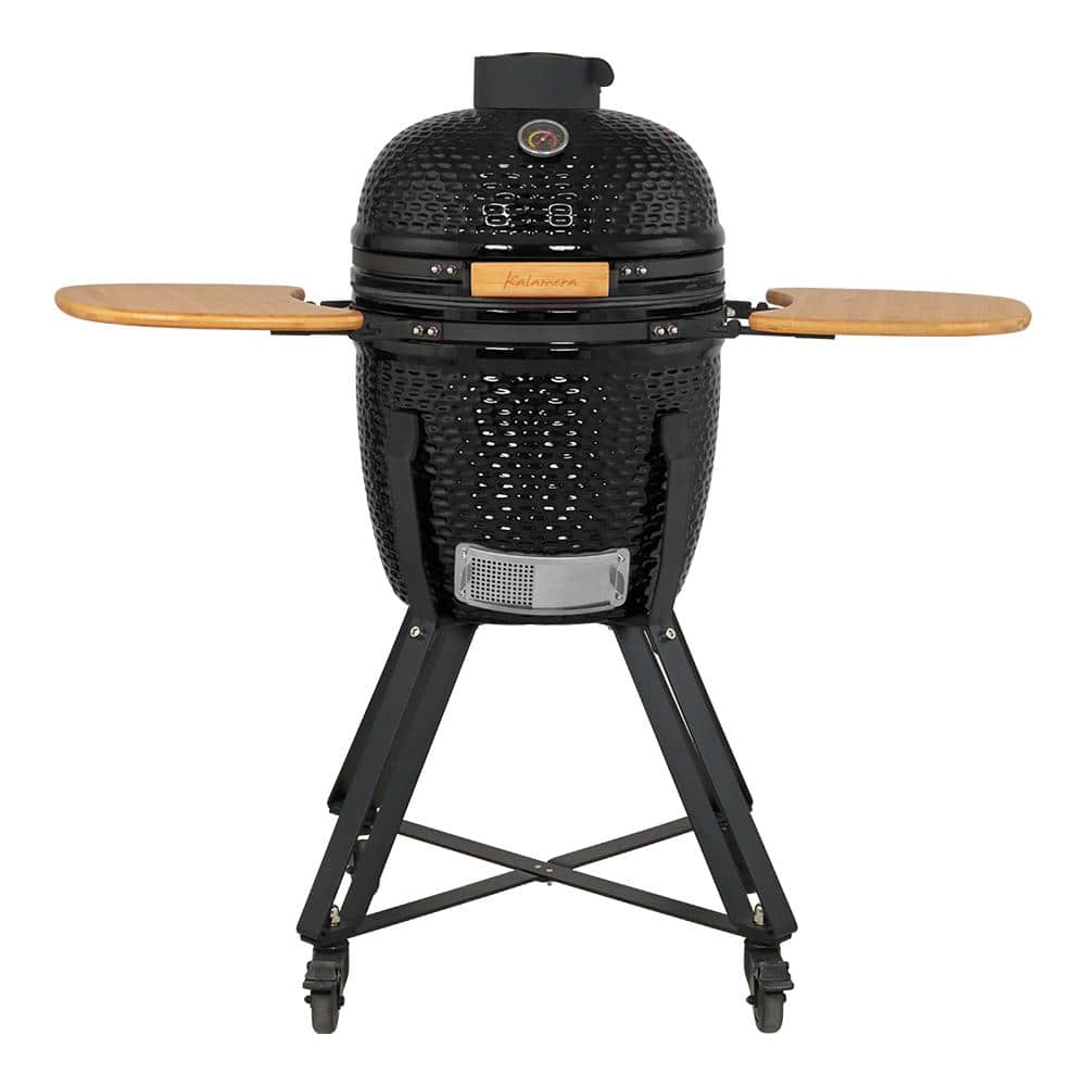 18 in. Kamado Ceramic Charcoal Grill in Black