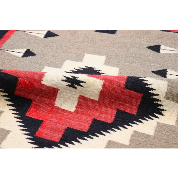 Tuscany Mocha/Black 2.06 ft. x 10 ft. Geomatric Area Rug