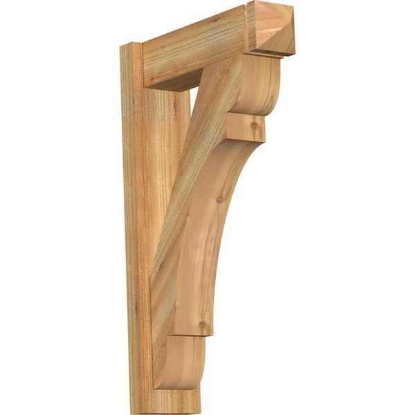 Ekena Millwork 6 in. x 32 in. x 20 in. Western Red Cedar Olympic Arts and Crafts Rough Sawn Outlooker