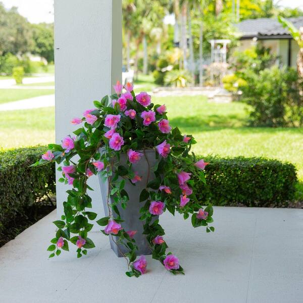 Nearly Natural 41 in. UV Resistant Artificial Hibiscus Hanging