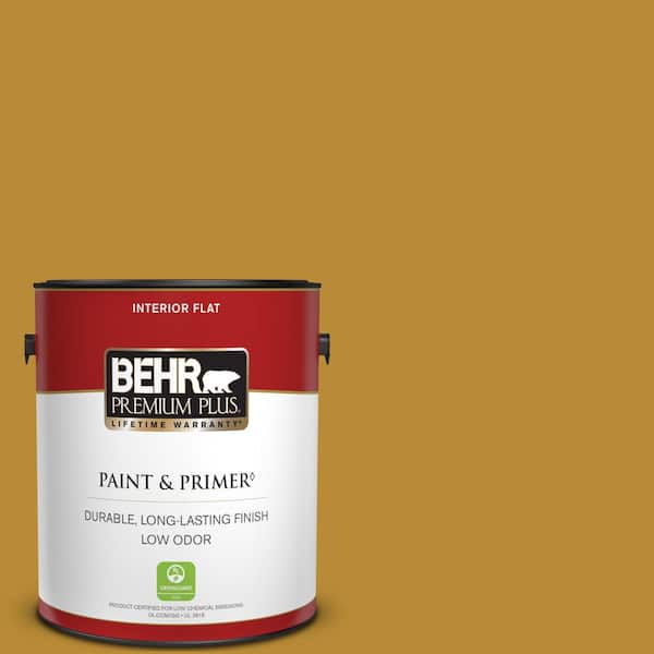BEHR PREMIUM PLUS 1 gal. #S-H-340 Treasures Flat Low Odor Interior Paint & Primer