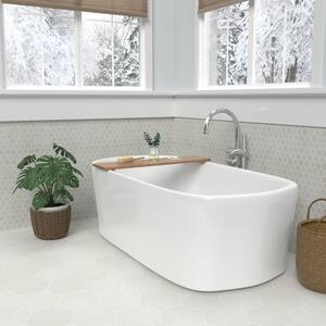 Moroccan Concrete Off White 10 in. x 11 in. Glazed Ceramic Hexagon Mosaic Tile (9.72 sq. ft./Case)