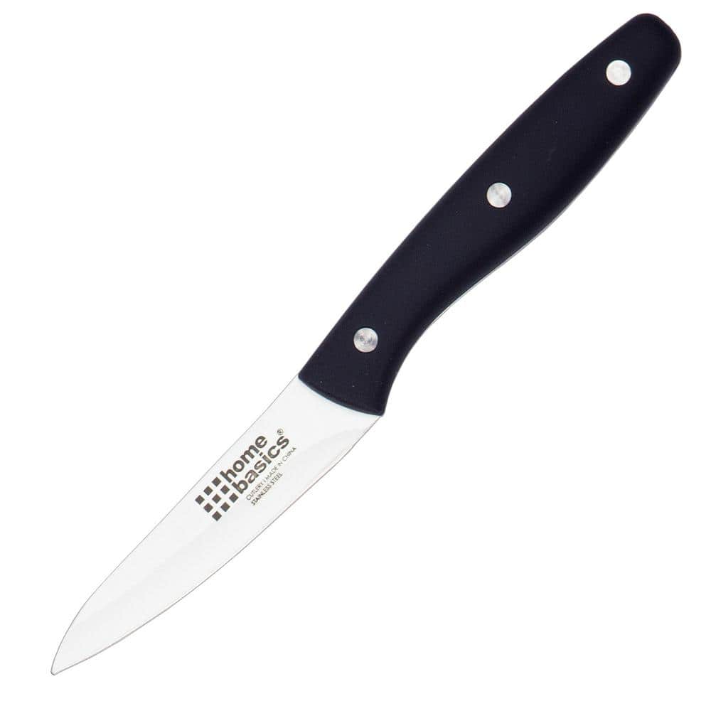 Home Basics 3.5 Stainless Steel Paring Knife with Soft Grip