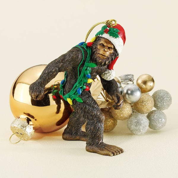 Design Toscano 3 in. Bigfoot, the Holiday Yeti Holiday Ornament