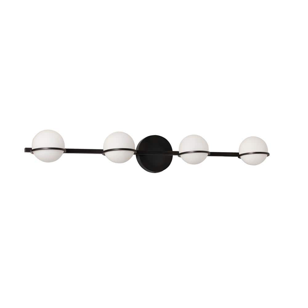 Sofia 4.75 in. 4-Light Matte Black Vanity Light
