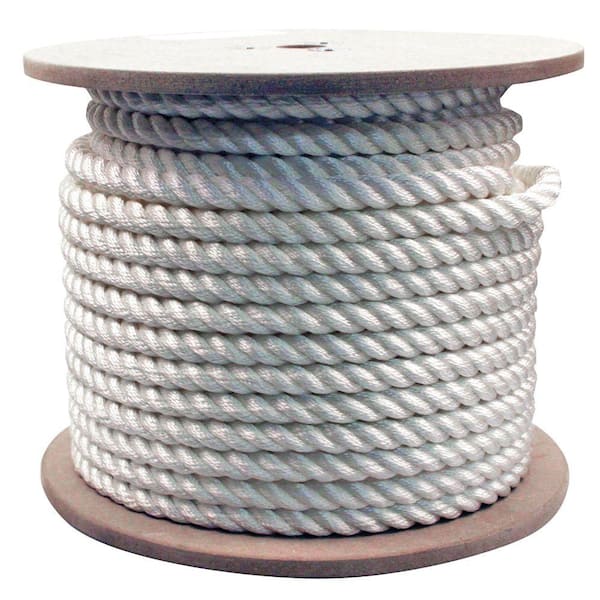 Rope King 3/4 in. x 200 ft. Twisted Nylon Rope White