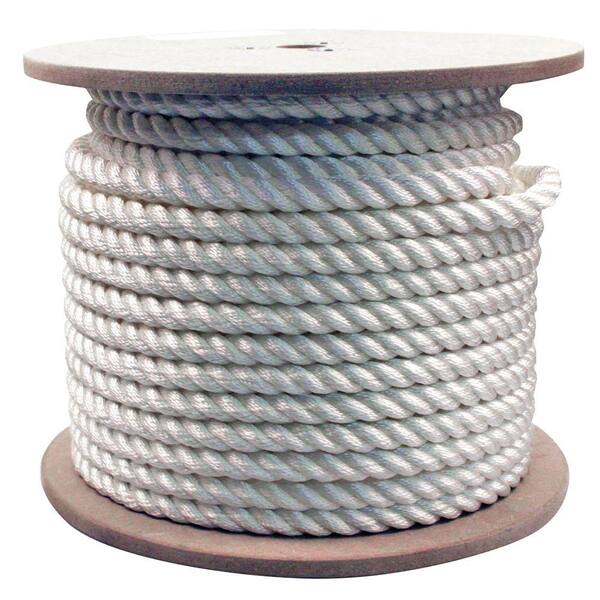 thumbnail image 2 of Heavy Duty White Twisted Nylon Rope - 10 Feet 3/4 Inch Multipurpose Utility Line For Boating & Outdoor Use 2 of 10