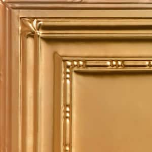 Take Home Sample - Eyelet Lincoln Copper 1 ft. x 1 ft. Decorative Tin Style Lay-in Ceiling Tile (1 sq. ft./case)