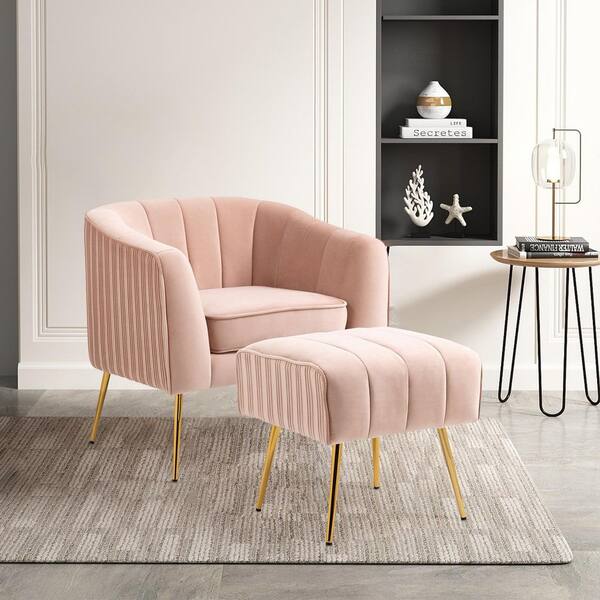 pink bedroom armchair