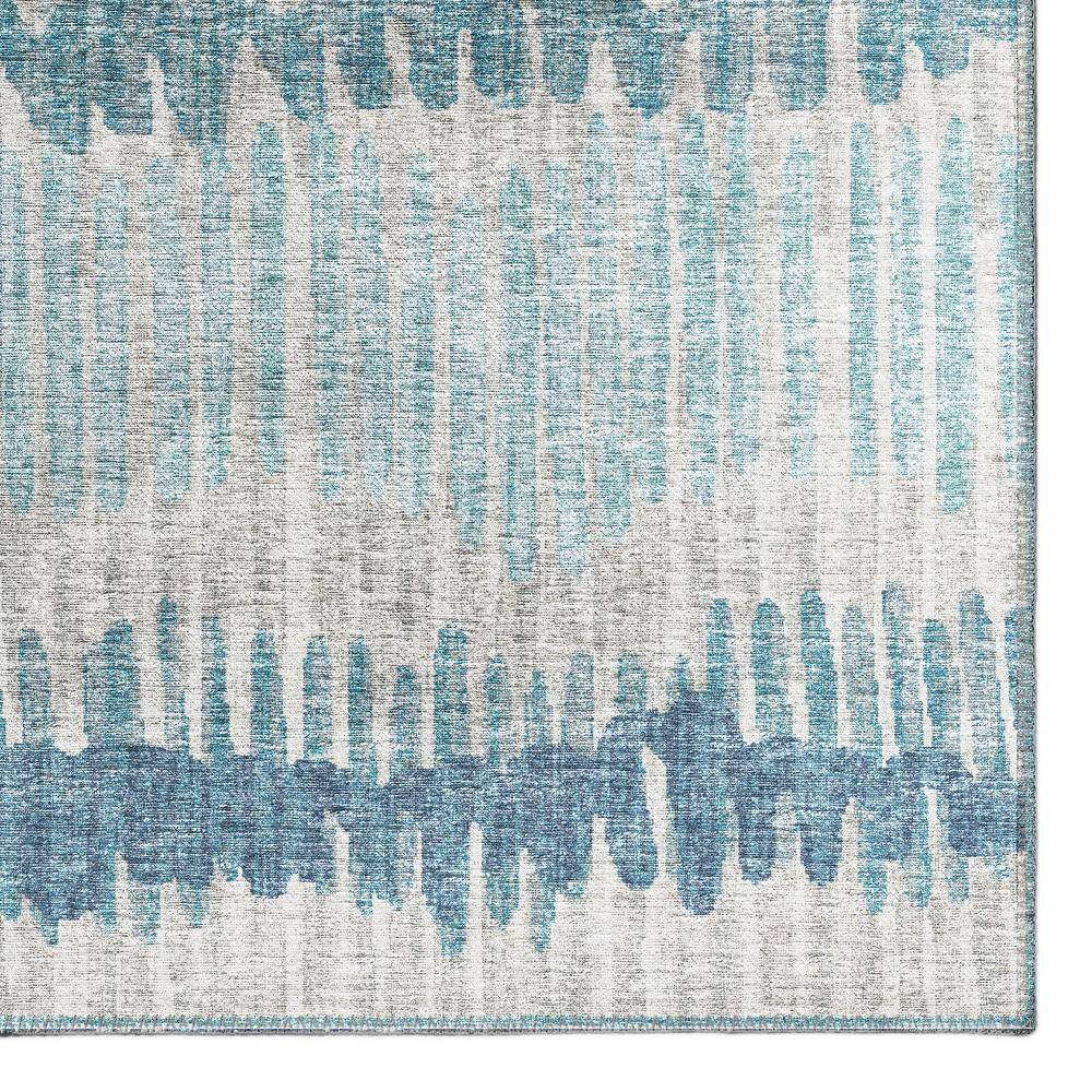 Blue Chenille Flat Woven Non-Slip Accent Rug