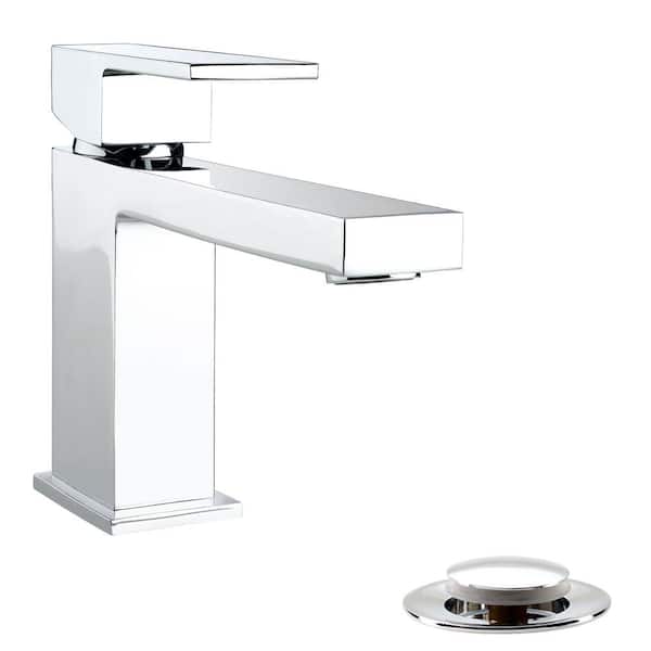 KEENEY Belanger Single Hole Single-Handle Bathroom Faucet with Drain Assembly in Polished Chrome
