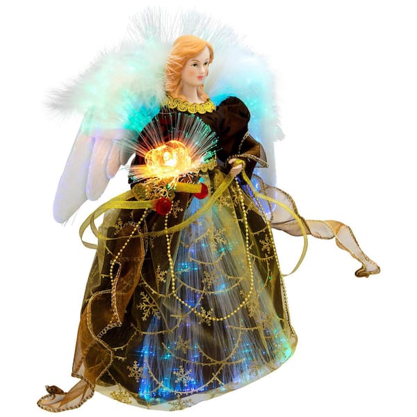 purple dressed black angel christmas light Exhart Solar Garden Stake with LED Wings this garden stake will charge in the sun during the day and automatically glow at dusk 18″ Victorian Large Blue Vintage