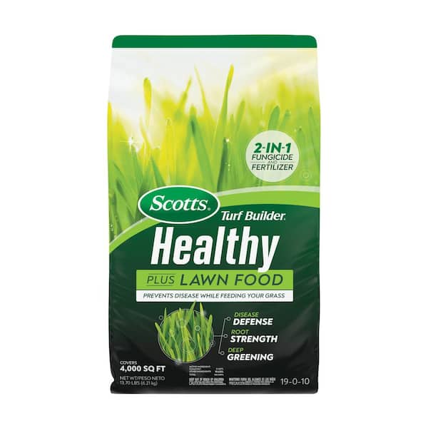Scotts Turf Builder 13.70 lbs. 4,000 sq. ft. Healthy Plus Lawn Food, 2-in-1 Fungicide and Fertilizer