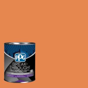 1 qt. PPG1196-7 Orange Poppy Semi-Gloss Door, Trim & Cabinet Paint