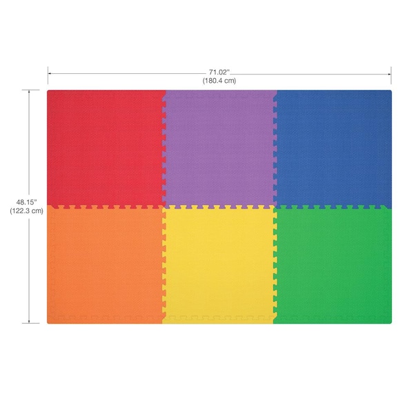 Norsk Rainbow 24 in. x 24 in. x 0.47 in. Foam Interlocking