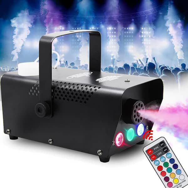 500-Watt 350ml Fog Machine with 7 Colors Lights and Wireless Remote Control for Stage Party Halloween Wedding Event