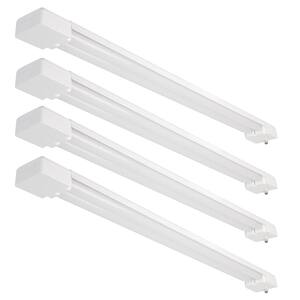 3 ft. 2-Light 45-Watt Integrated LED Utility White Shop Light (4-Pack)